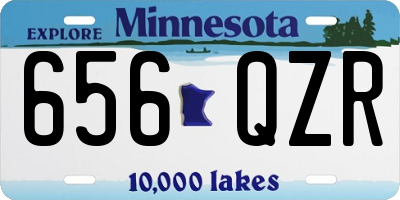 MN license plate 656QZR