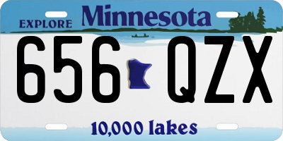 MN license plate 656QZX