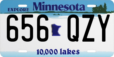 MN license plate 656QZY