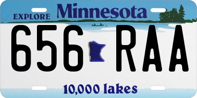 MN license plate 656RAA