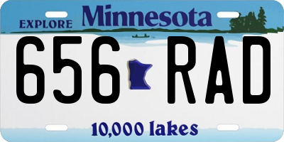 MN license plate 656RAD