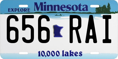 MN license plate 656RAI