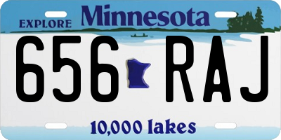 MN license plate 656RAJ