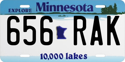 MN license plate 656RAK