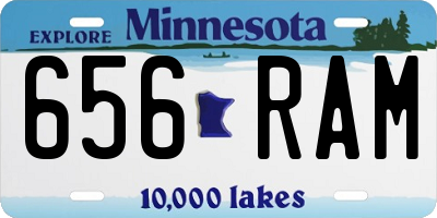 MN license plate 656RAM