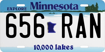 MN license plate 656RAN
