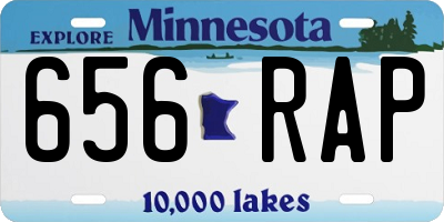MN license plate 656RAP