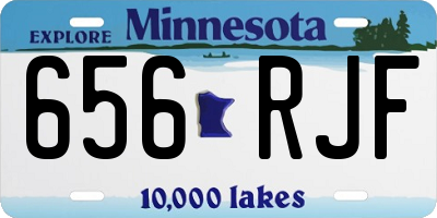 MN license plate 656RJF