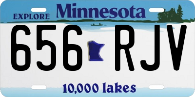MN license plate 656RJV