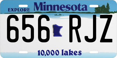 MN license plate 656RJZ