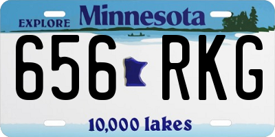 MN license plate 656RKG