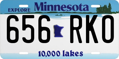 MN license plate 656RKO
