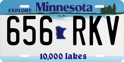 MN license plate 656RKV