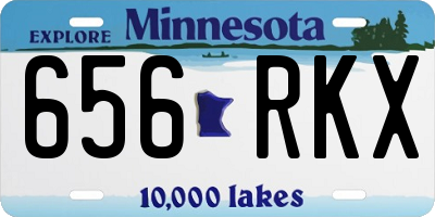 MN license plate 656RKX