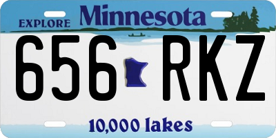 MN license plate 656RKZ