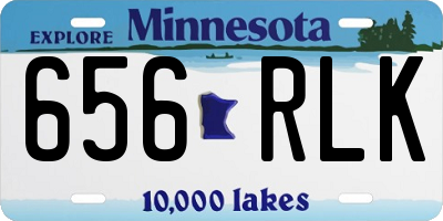 MN license plate 656RLK