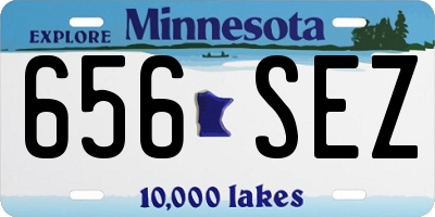 MN license plate 656SEZ