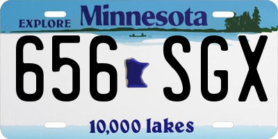 MN license plate 656SGX