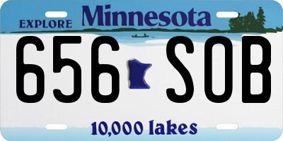 MN license plate 656SOB