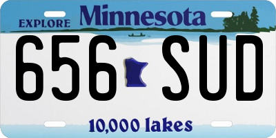MN license plate 656SUD