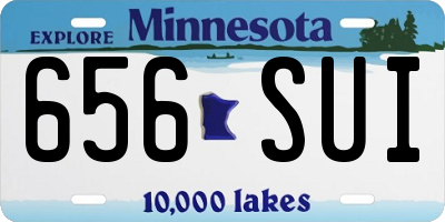 MN license plate 656SUI