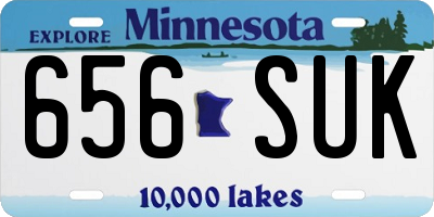 MN license plate 656SUK