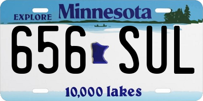 MN license plate 656SUL