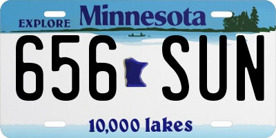 MN license plate 656SUN
