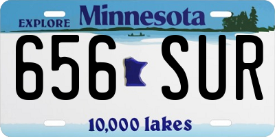 MN license plate 656SUR