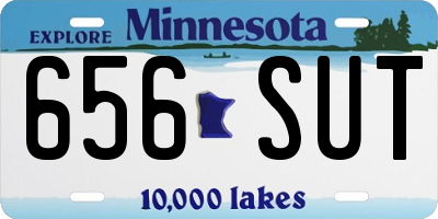 MN license plate 656SUT