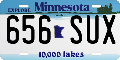 MN license plate 656SUX