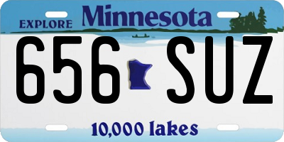 MN license plate 656SUZ