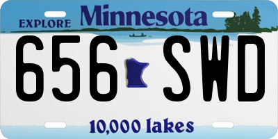 MN license plate 656SWD