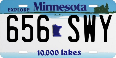 MN license plate 656SWY