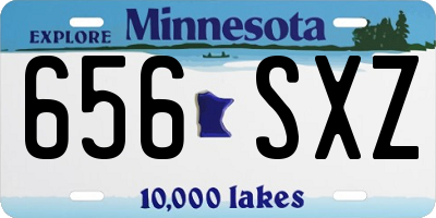 MN license plate 656SXZ