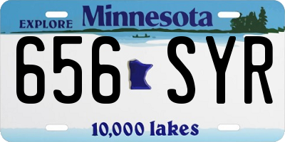 MN license plate 656SYR