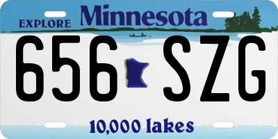 MN license plate 656SZG