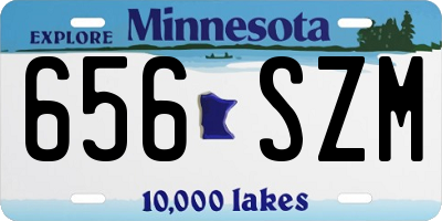MN license plate 656SZM
