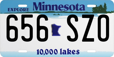 MN license plate 656SZO