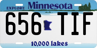MN license plate 656TIF