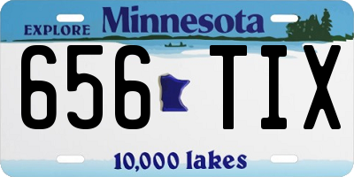 MN license plate 656TIX