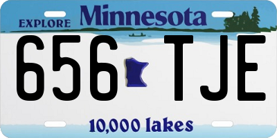 MN license plate 656TJE
