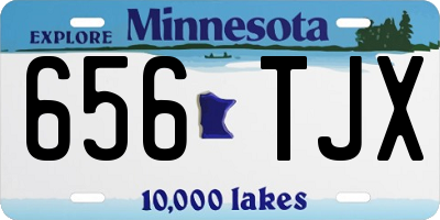 MN license plate 656TJX