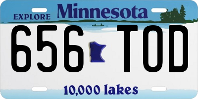 MN license plate 656TOD