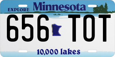 MN license plate 656TOT