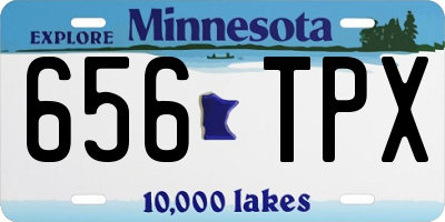 MN license plate 656TPX