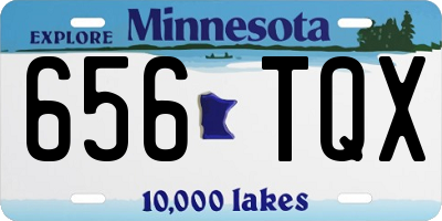 MN license plate 656TQX