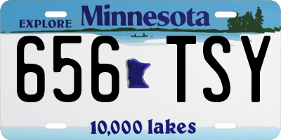 MN license plate 656TSY