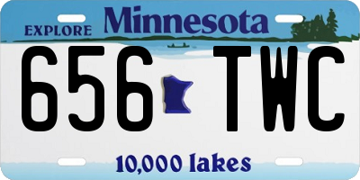 MN license plate 656TWC