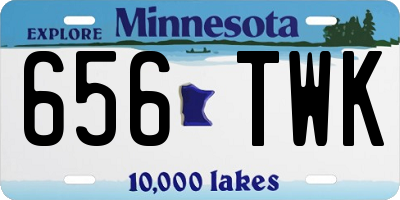 MN license plate 656TWK